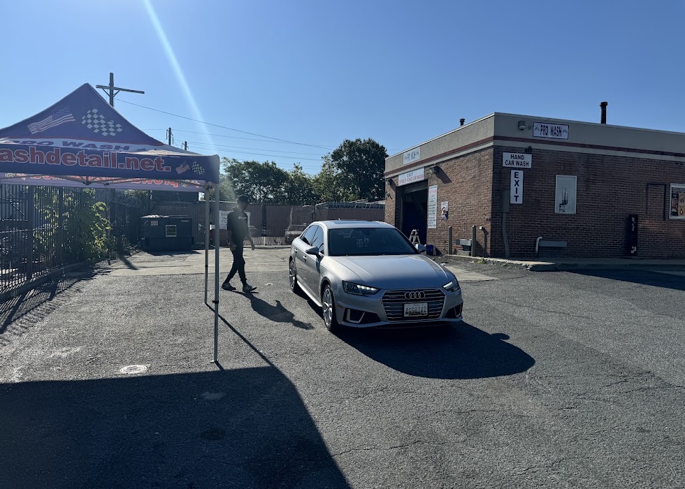 Pro Wash lot on Kenilworth Ave NE with the detailing canopy and express wash bay in Northeast Washington DC